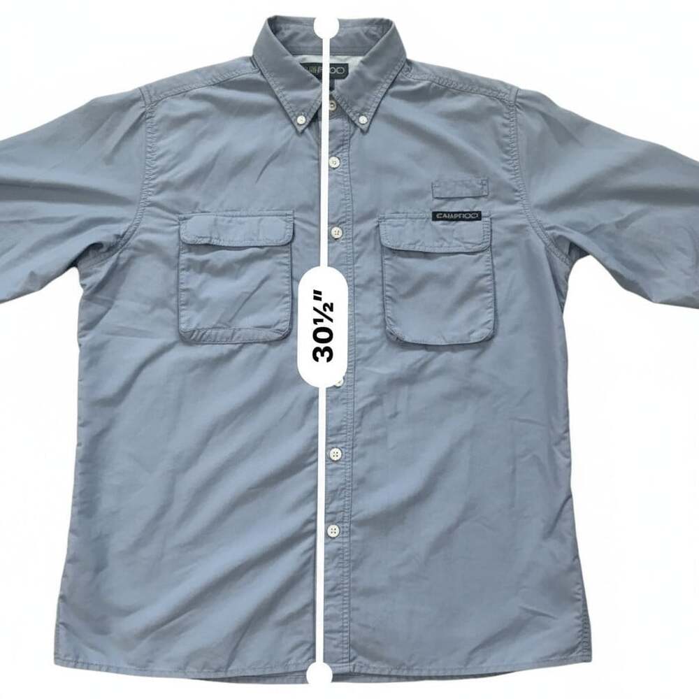 ExOfficio Men's L Slate Blue Long Sleeve Travel Fishing Shirt Vented Back Nylon - Picture 13 of 14